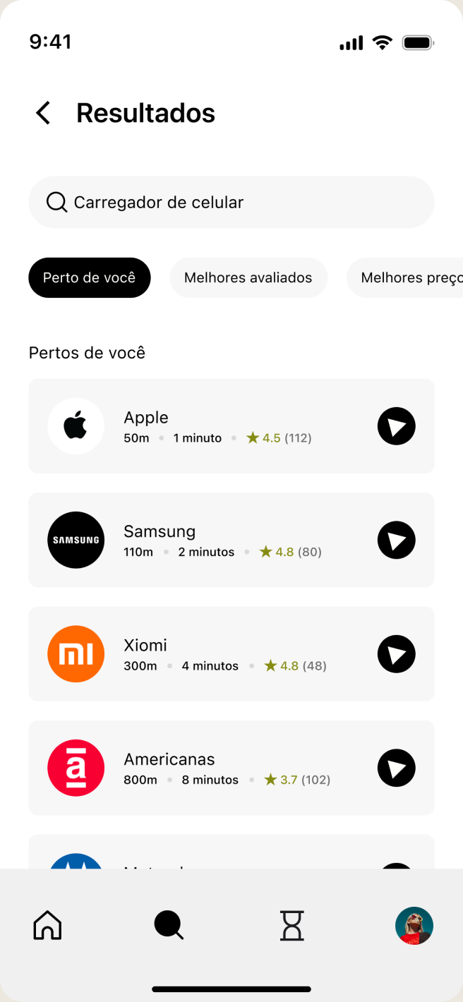 Results screen