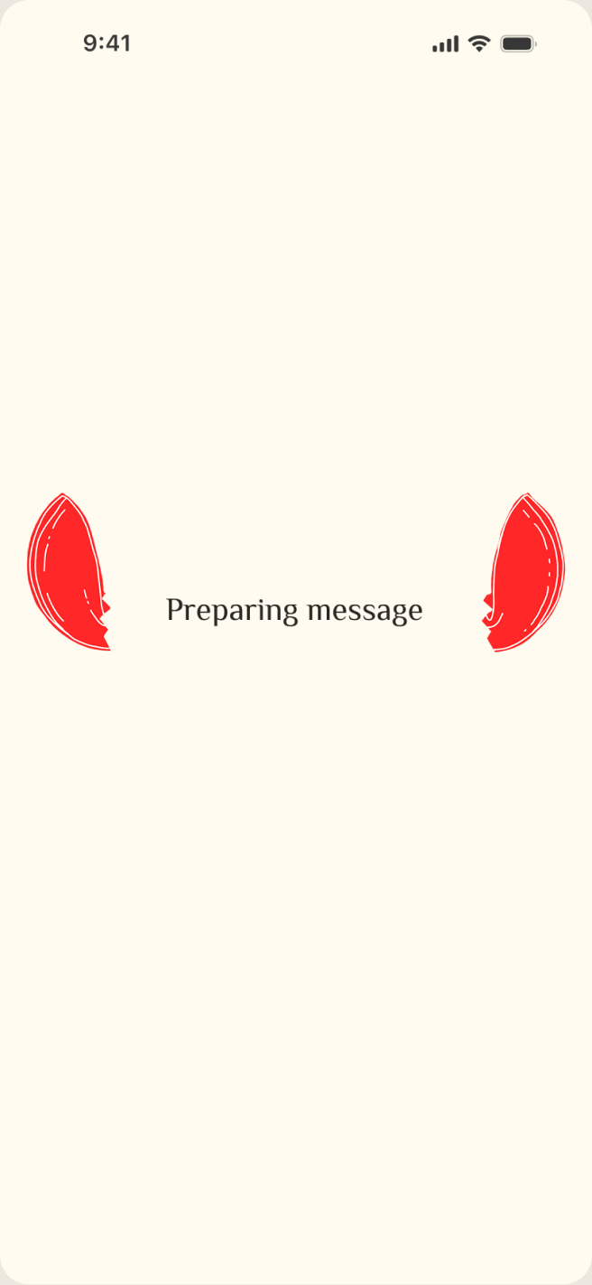 Sending animation