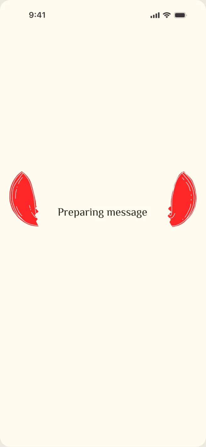 Sending animation